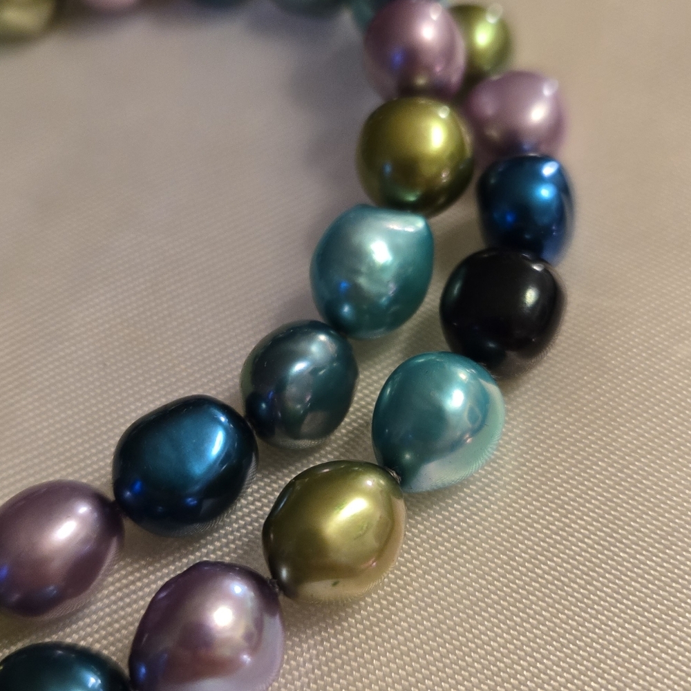 Honora 36" freshwater pearl necklace sterling silver clasp - Picture 2 of 6